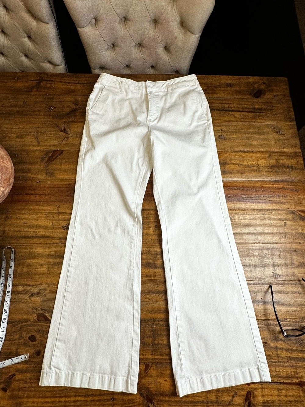 Coldwater Creek Cream Wide-Leg Jeans